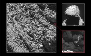 Philae and its shadow. Credit: ESA