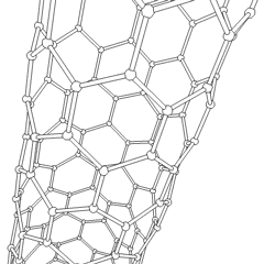 A Zig-Zag nanotubule. The spheres are carbon atoms. Credit: APPER CC BY-SA 3.0