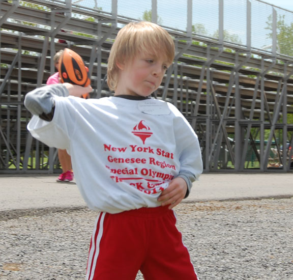 A little ball-tossing during the lunch break. Future quarterback maybe?