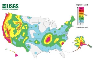 Earthquake hazards in the United States. Credit: USGS