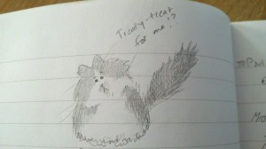 Another sketch. Charlie is always begging.