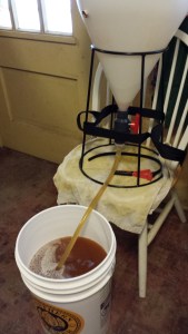 Getting ready to bottle my Vulcan Logic-Ale, a gruit made with heather, bog myrtle, and rosemary