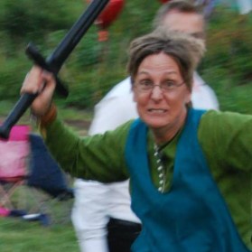 Me having a bit of fun in costume at a friend's wedding. 