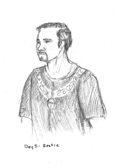 My best friend, in 14th Century garb.