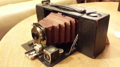 The Brownie Automatic Type 1. A folding camera manufactured in 