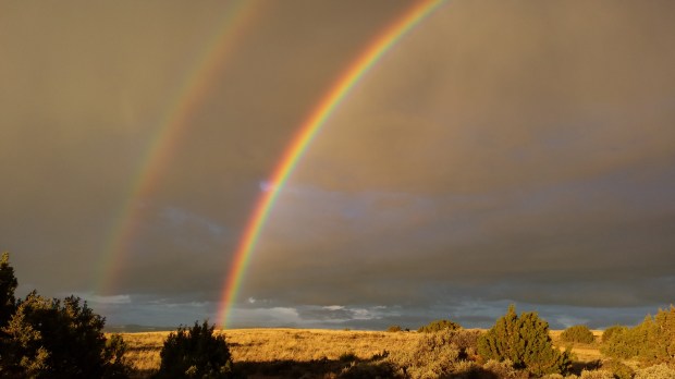 A spectacular double rainbow.