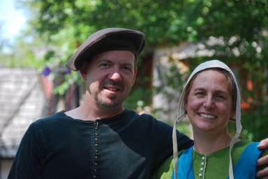 My husband and I at the Renaissance faire. (Photo taken by our son.)
