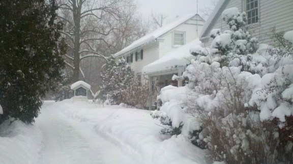 The driveway is really, really long