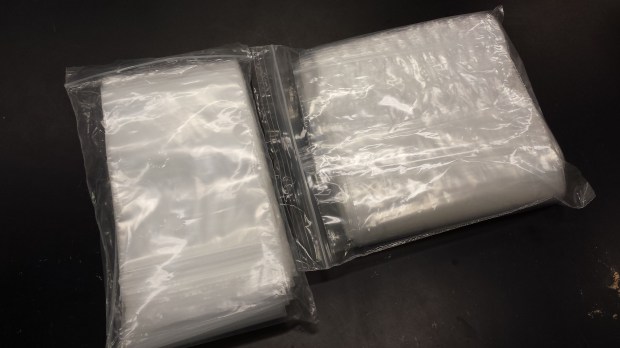 Two sizes of sample bags