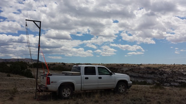 The "Trapparatus." No one goes into the cave without first passing this test.