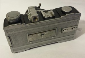 The back of the Falcon Model F showing the  movable cover for the red windows - c1938