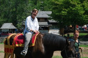 Including, but not limited to, paying money for a jousting horse ride at the local ren faire.