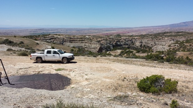 We're 'stuck' with the 'awful' view from our work- and campsite. Bummer for us.