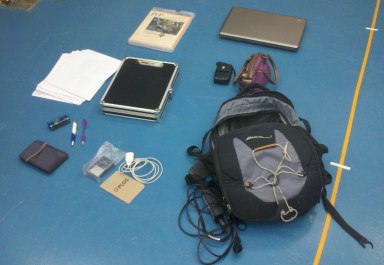 So, here's everything. Not as bad as I expected. No candy today, or crayons, which are commonly found within. Nothing overly personal (whew!).