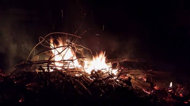 A more manageable fire.