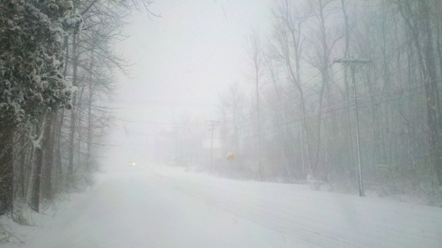 Looking the other way. There's a major thoroughfare down there somewhere.