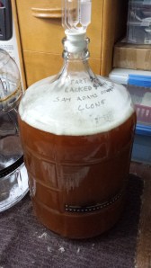 Right after racking. 