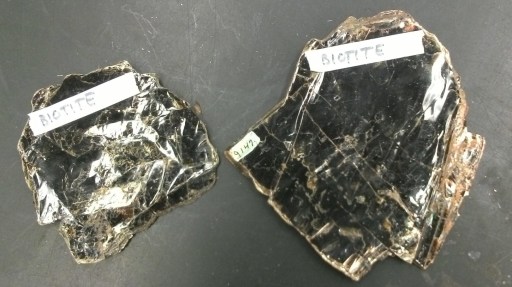This is biotite, another type of mica that is dark in color.