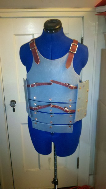 Some body armor I made for myself last fall. I no longer like the design, but it fits my son!