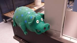 Hogsworth tries to be inconspicuous while the students work on their homework.