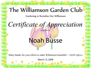 Then I made a little garden club certificate.