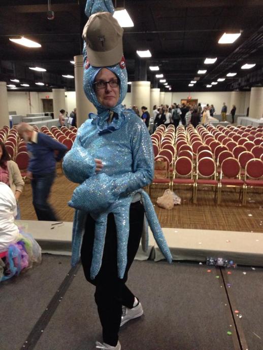 The Kraken when all was done. The Kraken supports its society by wearing an SVP hat. Photo by Neffra Matthews.