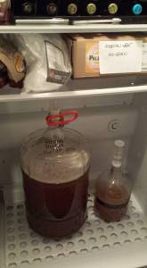The day I started the Pilsner. Since it ferments at low temperatures, it's still going.