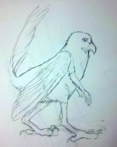 Not quite happy with this. Still doesn't look enough like a burrowing owl, but it's getting closer.