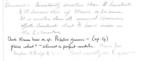 My comments on the comparison of Baiotomeus lamberti with Ptilodus gnomus