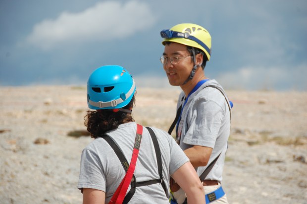 Our first daring scientists, Drs. Julie Meachen and Xiaoming Wang.