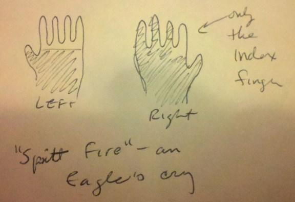 My frantic notes from this morning, right after waking. I didn't want to forget any details.