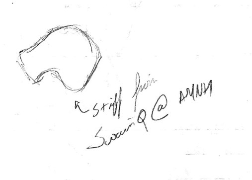 A quick sketch of the type right lower fourth premolar of Krauseia from the Torrejonian-aged Swain Quarry. I drew this while visiting the collections at the American Museum of Natural History.