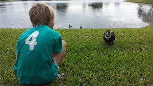 Saying hi to the locals.