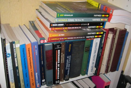 A few engineering books. Only a very few.