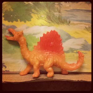 Er.. I'm used to seeing the sail-backed Dimetrodon in packages of dinosaurs, but this... It's not Dimetrodon. It's um... Yeah.