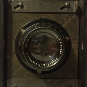 Lens of the early Speed Graphic.