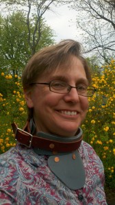 After padding and strapping, the gorget is ready for testing.